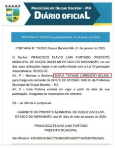 “Dona” da empresa que ganhou contrato de R$ 15 milhões em Brejo é funcionária da prefeitura de Duque Bacelar