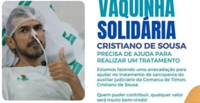 Funcionário da justiça em Timon precisa de ajuda para tratamento médico