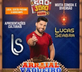 Lucas Seabra é uma das atrações do São João da Alegria em Coroatá