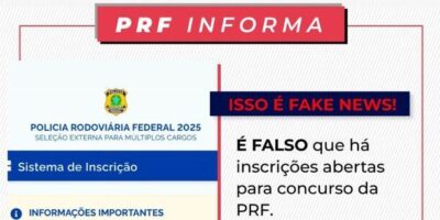 Alerta da PRF: golpistas usam site falso para aplicar golpe do “concurso fantasma