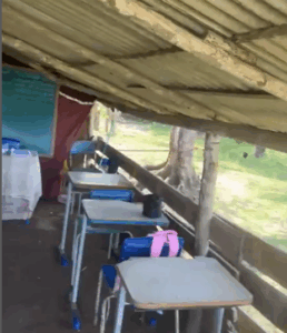 Prefeito de Viana usa galpão de galinha como escola