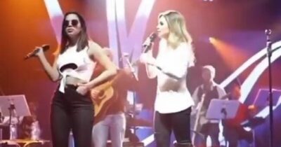 Vídeo- Anitta é duramente criticada na web por ignorar Sandy, após as duas dividirem palco