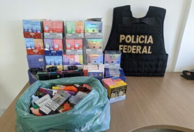 PF combate contrabando de cigarros eletrônicos, no aeroporto de Imperatriz