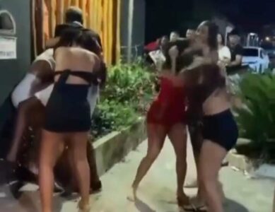 Vídeo mostra cenas de pancadaria na porta do Arena Serejo, na Cidade Operária, em São Luís