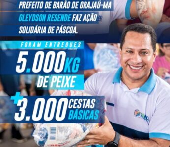 Prefeito Gleydson Resende distribui 5 toneladas de peixe e 3 mil cestas básicas na semana da Páscoa