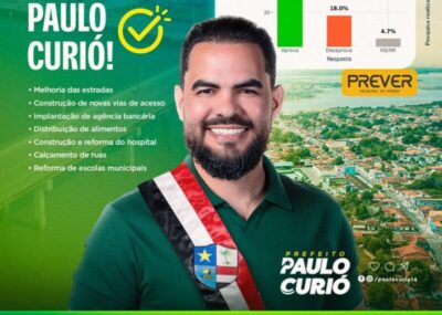 CURIÓ EM ALTA: prefeito conquista 77,3% de aprovação em Turilândia