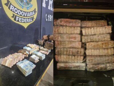 Dupla é presa pela PRF com carga milionária de cocaína e dinheiro vivo na entrada de São Luís