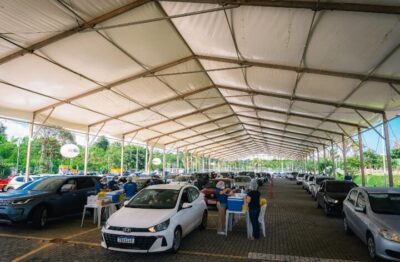 SES vacinou 4.700 pessoas contra gripe no Drive-Thru no Parque do Rangedor