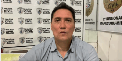 Delegado Samuel Morita, em coletiva com a imprensa fala das ações na Delegacia Regional de Itapecuru.