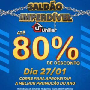 É nessa segunda-feira 27/1 SALDÃO IMPERDÍVEL UNILLAR 2020