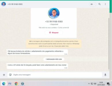 Alerta: Assessoria do prefeito de Presidente Dutra informa sobre tentativa de golpe com falso perfil de whatsapp