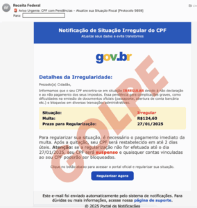 ATENÇÃO! Receita Federal alerta sobre novo golpe que usa CPF para enganar contribuintes; saiba como se proteger