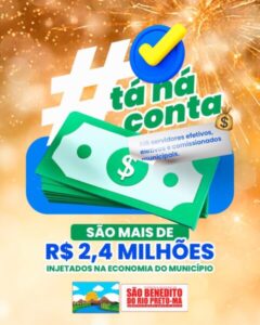 Prefeito Wallas Rocha antecipa salários de dezembro e reforça compromisso com servidores de São Benedito do Rio Preto