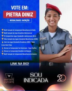 Pietra Diniz é destaque na natação e concorre ao Troféu Mirante Esporte