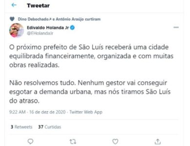 Edivaldo Jr diz que tirou São Luís do atraso