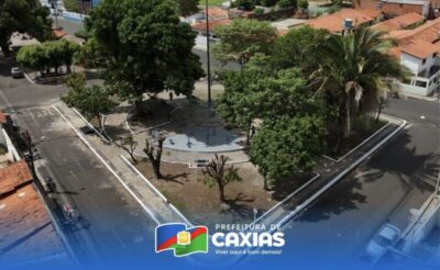 A cidade das praças prazerosas!!! Prefeitura de Caxias (MA) entrega praça revitalizada e com academia ao ar livre
