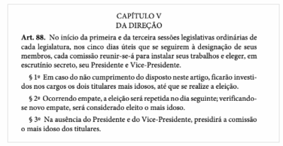 Critério de desempate usado pela Alema é o mesmo do Senado