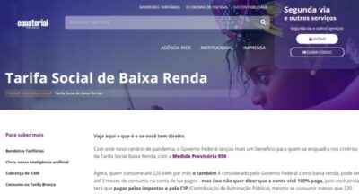 Faça o Cadastro!!! Equatorial começa a isentar o pagamento da Conta de Energia
