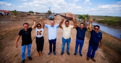 Brandão inicia obras da Travessia da Baixada, estrada entre São João Batista e Anajatuba