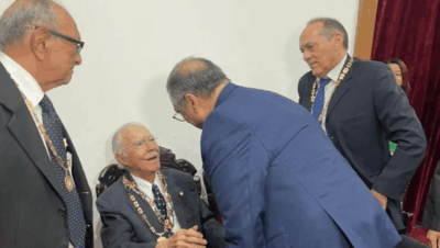 Flávio Dino e Sarney na Academia Maranhense de Letras