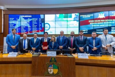 Assembleia condecora ministro André Fufuca com ‘Medalha Manuel Beckman’…