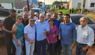 Hildo Rocha e prefeito Julinho vistoriam ruas e avenidas que serão pavimentados com recursos destinados pelo parlamentar