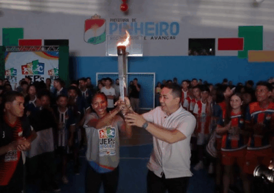 Pinheiro: André da RalpNet reinaugura Ginásio Zé Raimundo na abertura dos jogos escolares