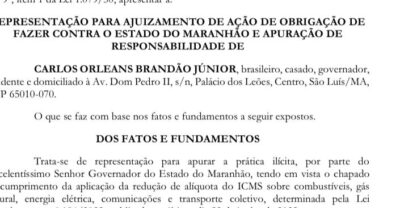 Senador aciona MP para obrigar Governo do MA a cumprir redução do ICMS