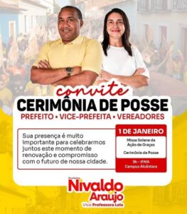 Nivaldo Araújo será empossado nesta quarta-feira (1º), prefeito de Alcântara-MA