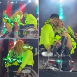 INCLUSÃO: Joelma dança com bailarino cadeirante em gravação de dvd em Manaus