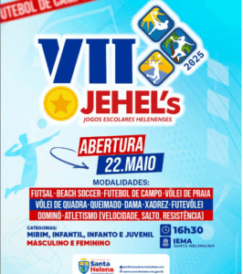 Jogos Escolares Helenenses tem abertura oficial no próximo dia 22