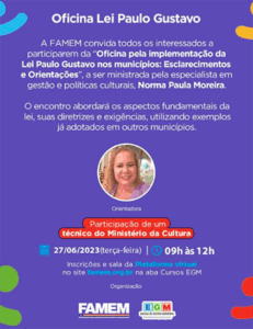 Famem auxiliará municípios do MA na aplicação da Lei Paulo Gustavo…