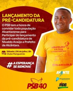 Lançamento da pré-candidatura do prefeito Nivaldo Araújo no próximo sábado (6) promete abalar as estruturas em Alcântara