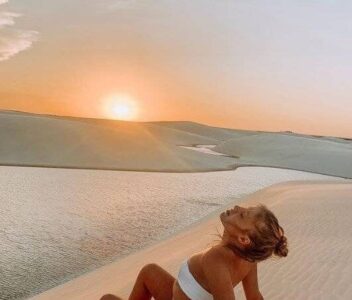 Luísa esposa do comediante Whidersson Nunes posta clique nos Lençóis Maranhenses