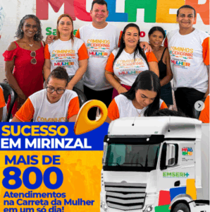 Carreta da Mulher Maranhense realiza mais de 800 atendimentos em Mirinzal