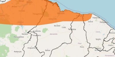 Alerta laranja de chuvas intensas para 114 cidades do Maranhão