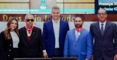 Alema entrega medalha “Canhoteiro” aos desportistas Emílio Moreira e professor Betinho