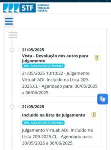 Moraes devolve processo e julgamento sobre eleição da Assembleia Legislativa será retomado no STF