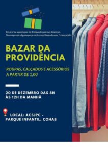 Neste domingo(20) ocorre o “Bazar da Providência” em Barra do Corda