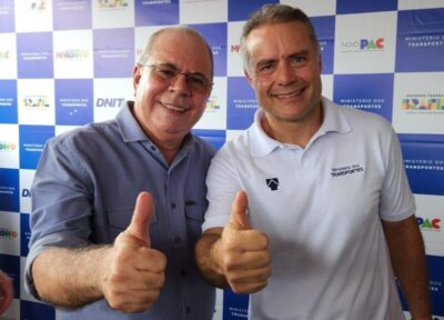 OBRA DO GOVERNO FEDERAL: Hildo Rocha comemora ordem de serviço para pavimento em concreto rígido na Br-222, no Maranhão