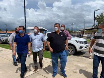 O prefeito Alexandre Colares recebeu o governador Flávio Dino em Pindaré-Mirim para inaugurar obras