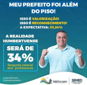 Humberto de Campos: Prefeito Luís Fernando valorizando os educadores do município