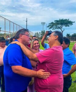 São Domingos do Maranhão: Prefeito Tratorzão recebe Flávio Dino e inaugura orla da Lagoa do Zé Feio e Praça da Família