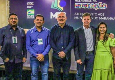 São João Batista: Prefeito Mecinho participa de evento com ministro da educação e com presidente do FNDE na capital