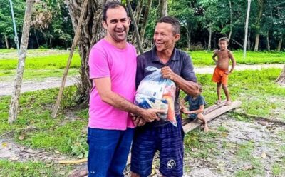 São Benedito do Rio Preto: Prefeito Wallas Rocha faz entrega de cestas básicas para população