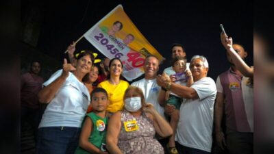 Fred Campos e Mariana Brandão percorrem bairros de Paço do Lumiar ouvindo as necessidades dos moradores do município