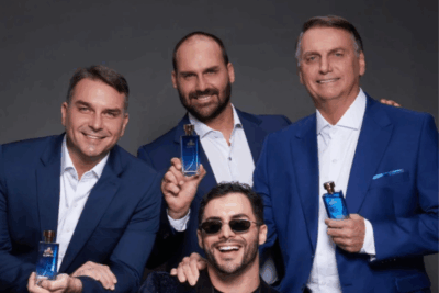 “Mito” ao lado dos filhos Bolsonaro lança novo perfume