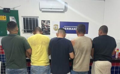 Quadrilha com cinco integrantes é presa após roubo de veículos e assalto a agência bancária