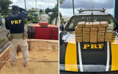 PRF apreende cocaína misturada com carga de soja em São Luís