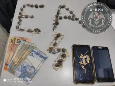Policia Militar prende suspeito de tráfico de drogas em Barra do Corda